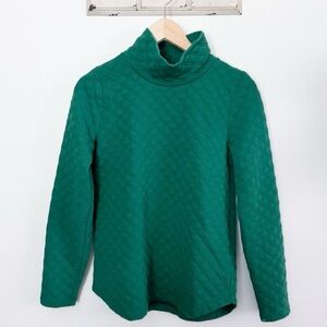 J. Crew Green Quilted Sweater XXS